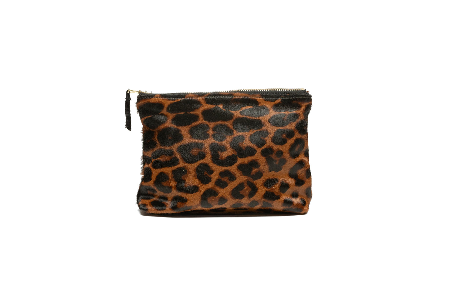 Jimena Animal Print Calf Hair Leather Cosmetic Bag